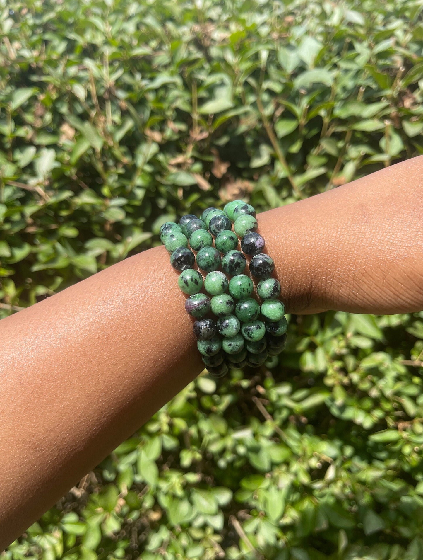 Ruby Zoisite Bracelet, Healing Crystal, Crystal Bracelet, Gemstone Chakra Bracelet, Beaded Bracelet, Gift for her, Gift for him, Unisex Gift