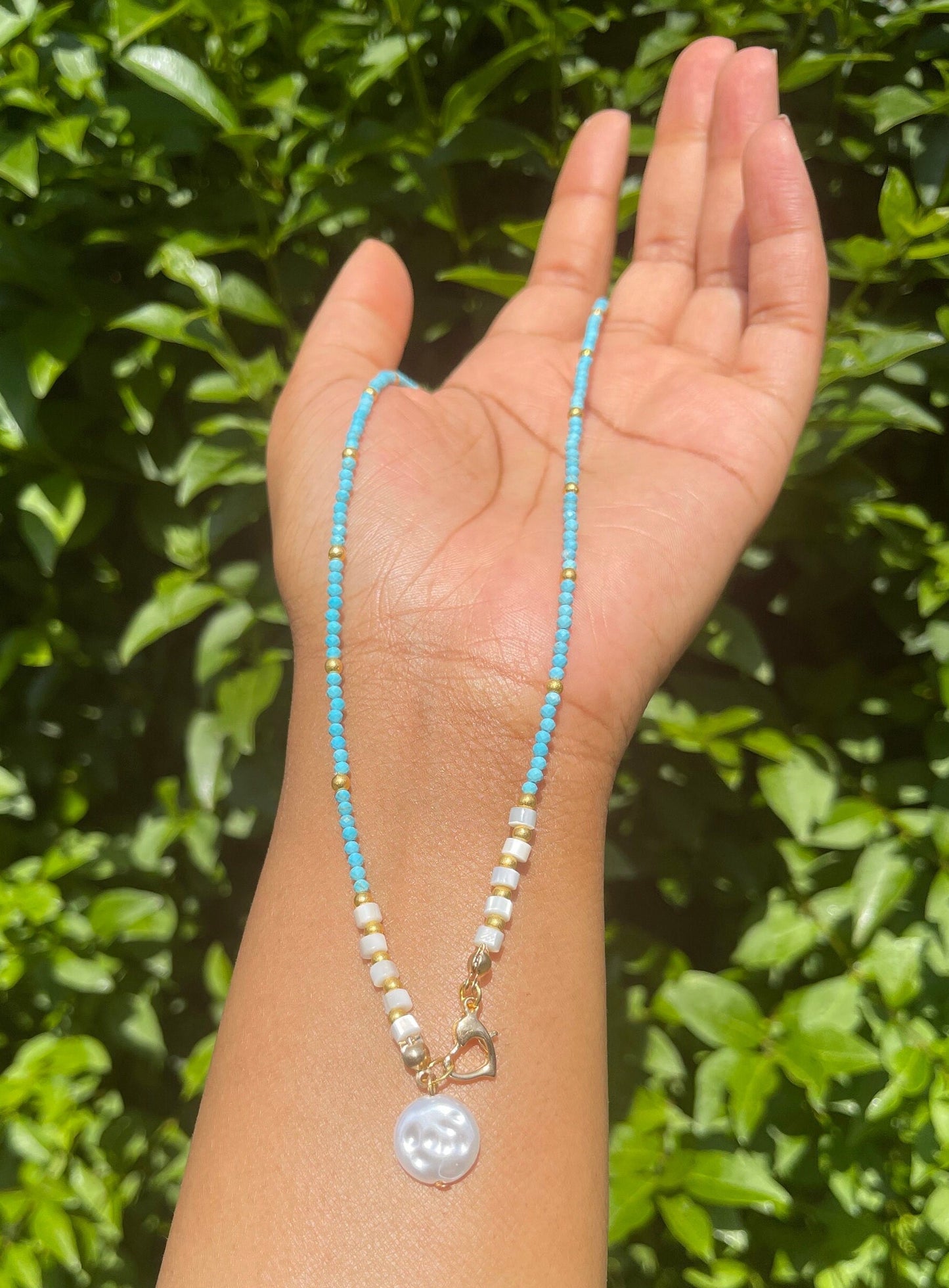 Turquoise Pearl Necklace