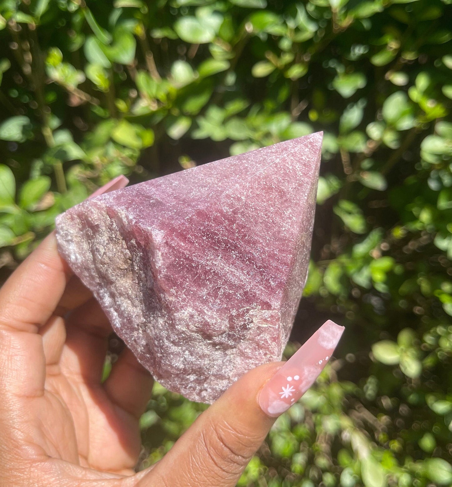 Strawberry Quartz Half Polished Point