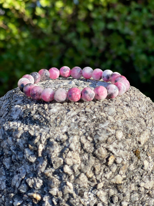 Persian Light Pink Jade Bracelet, Healing Crystals, Best Friend Bracelet, Crystal Bracelet For Girls, Friendship Bracelet, Birthday Gift