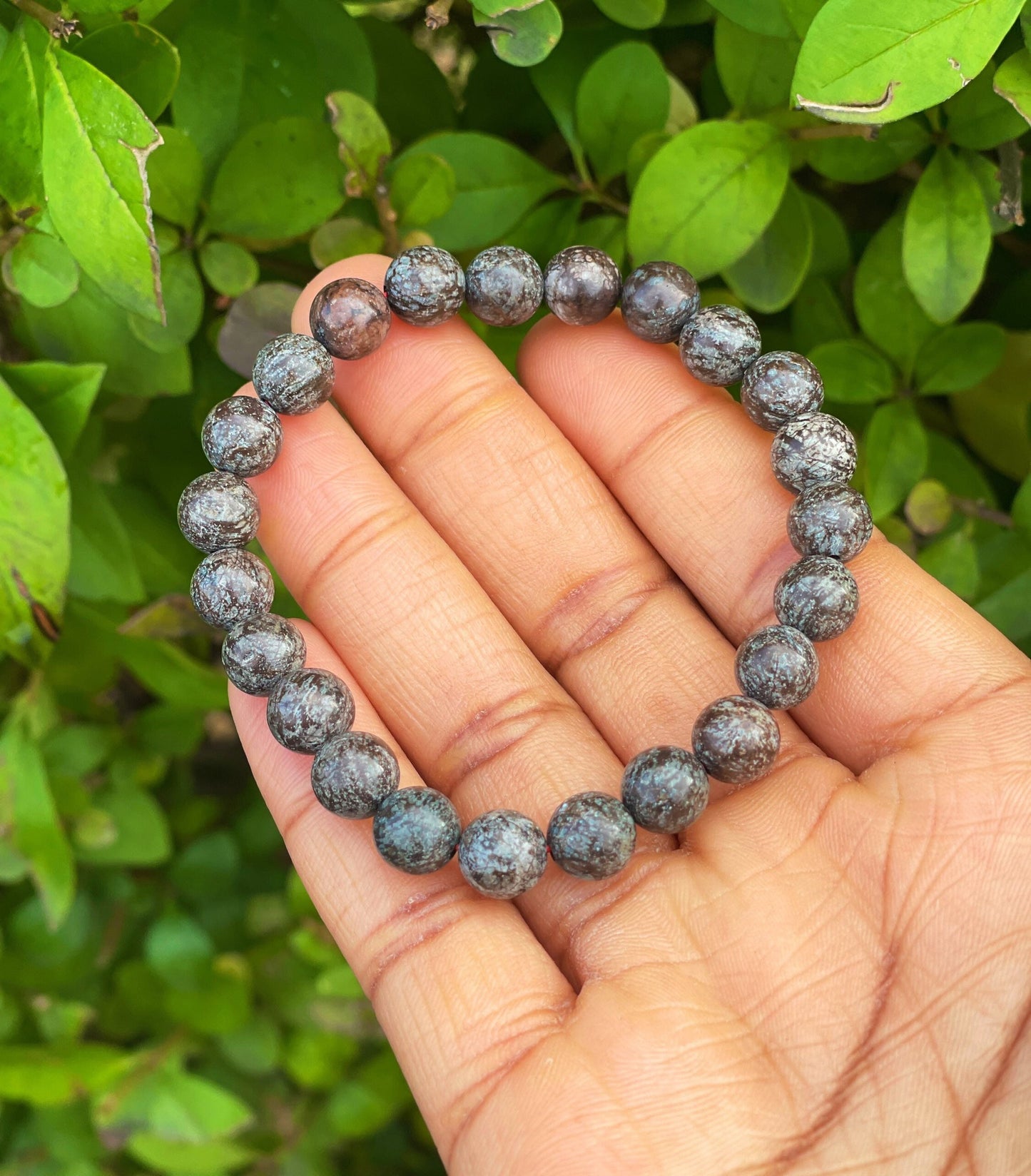 Red Obsidian Snowflake Bracelet