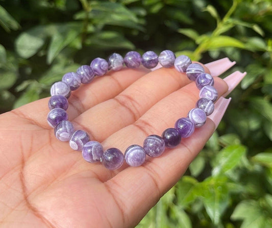 Chevron Amethyst Bracelet