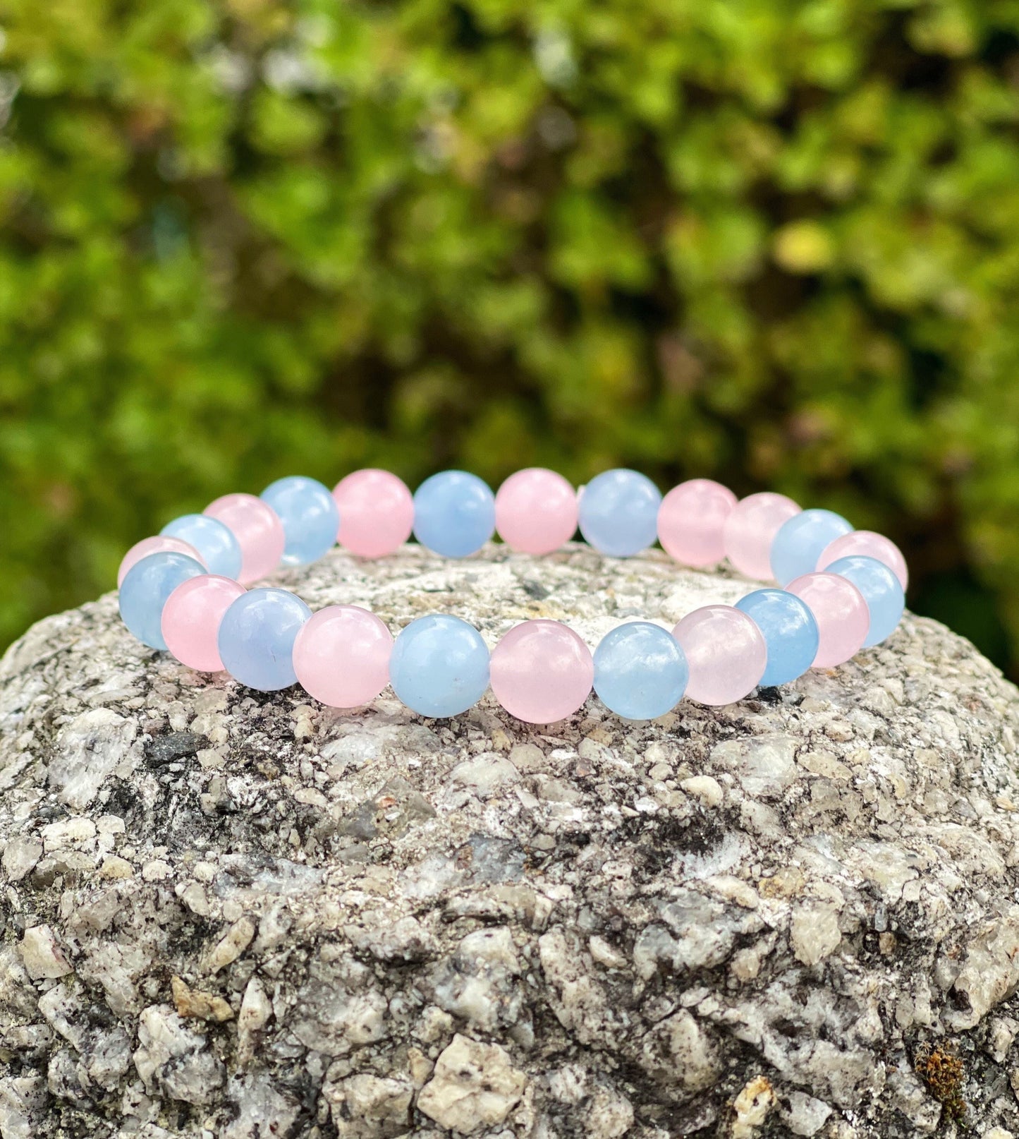 Rose Quartz Aquamarine Bracelet